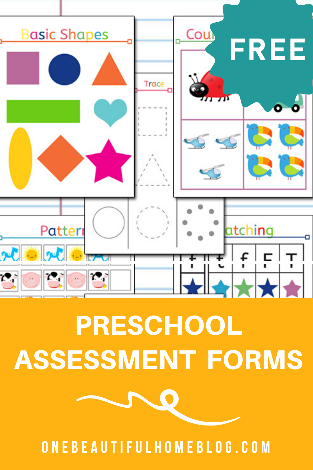 Free Pre K Assessment Printables