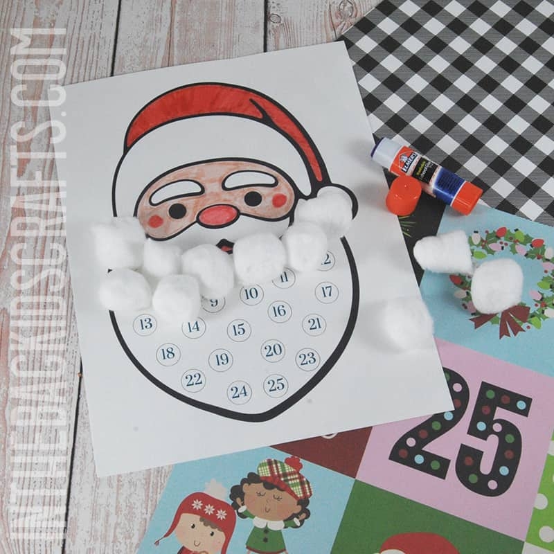Printable Advent Calendar In The Bag Kids Crafts