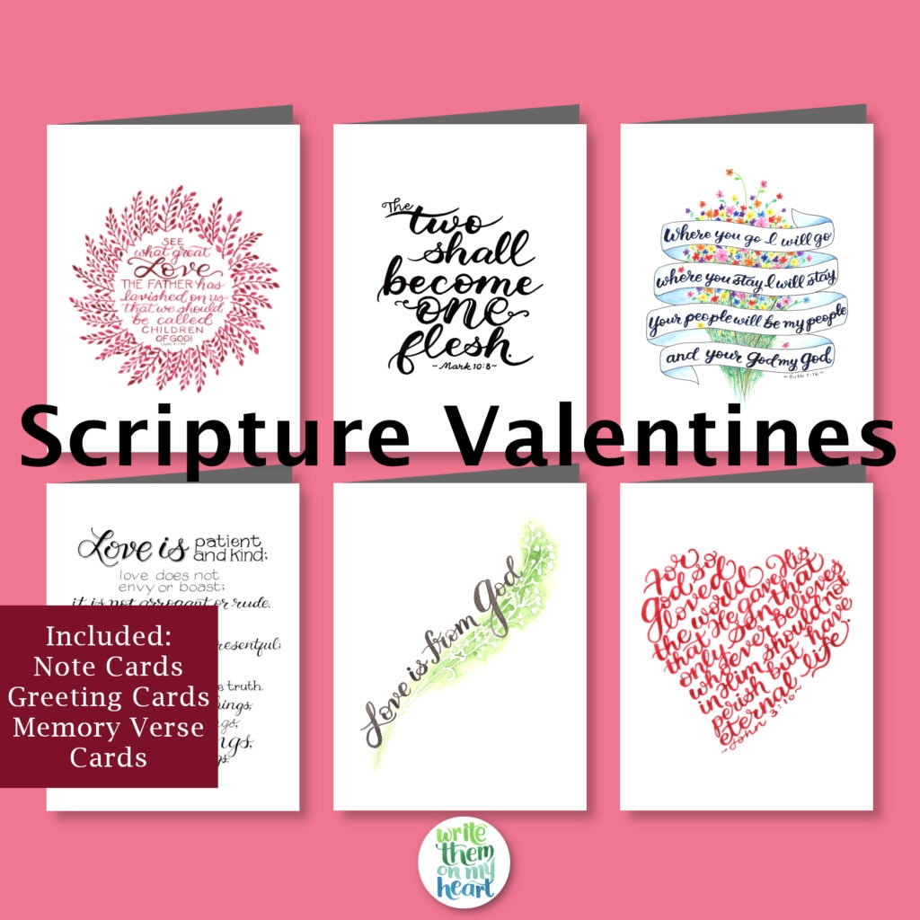 Printable Bible Verse Greeting Cards Write Them On My Heart