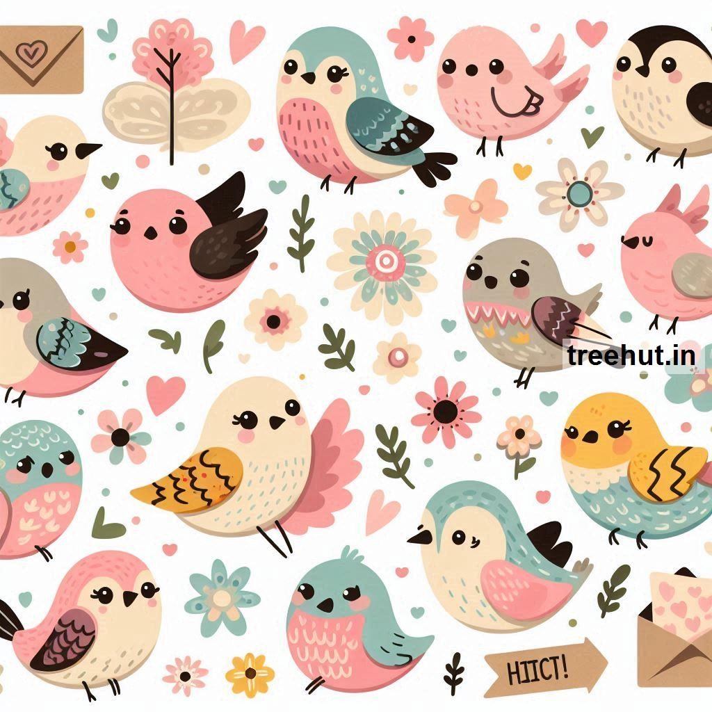 Printable Birds Stickers And 50 Sticker Craft Ideas For Kids And Adults Summer Craft Activities