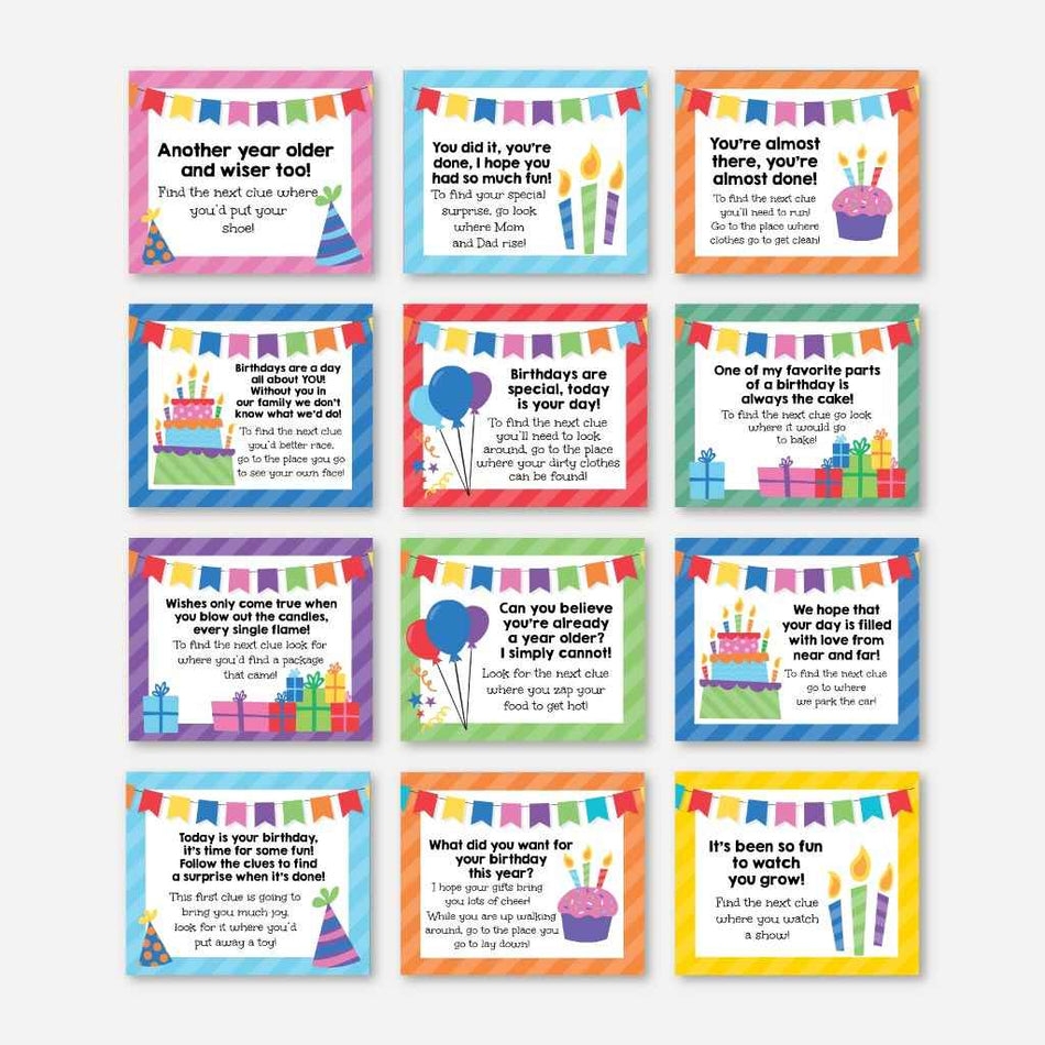 Printable Birthday Scavenger Hunt Template Hadley Designs