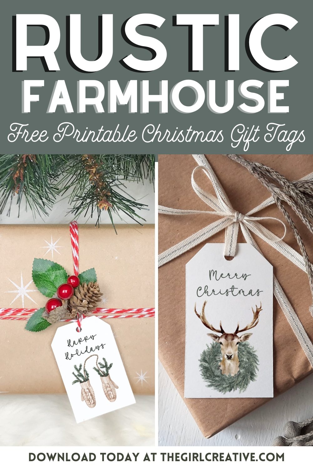 Printable Christmas Tags For Holiday Gift Wrapping The Girl Creative
