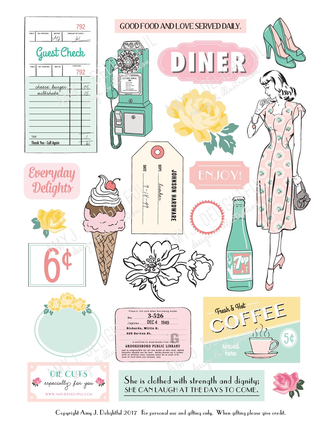 Printable Die Cuts Etsy
