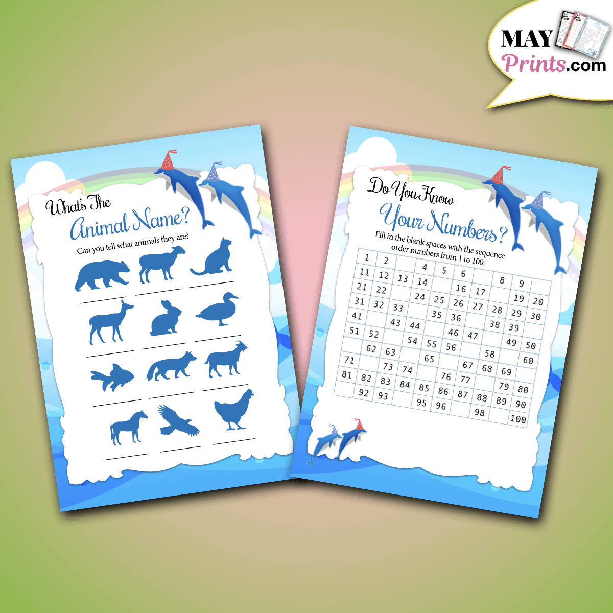 Dolphin Party Printables Free