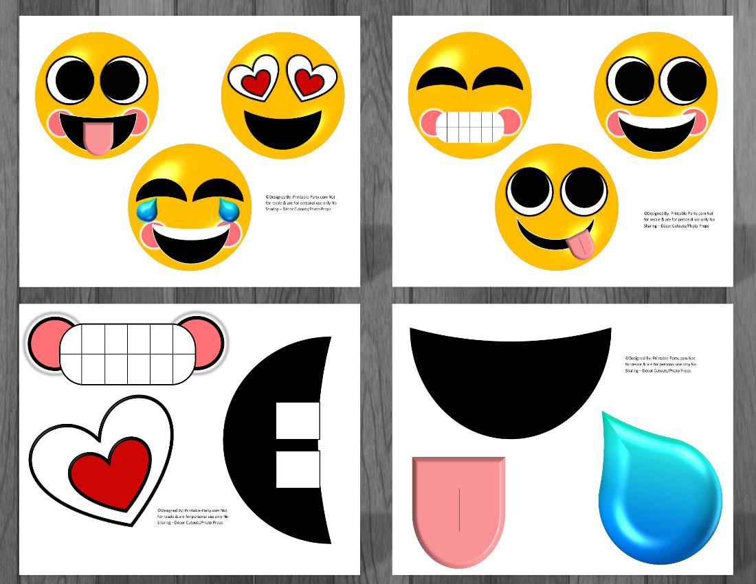 Printable Emoji Birthday Party Decorations Emoji Party Supplies Emoticon