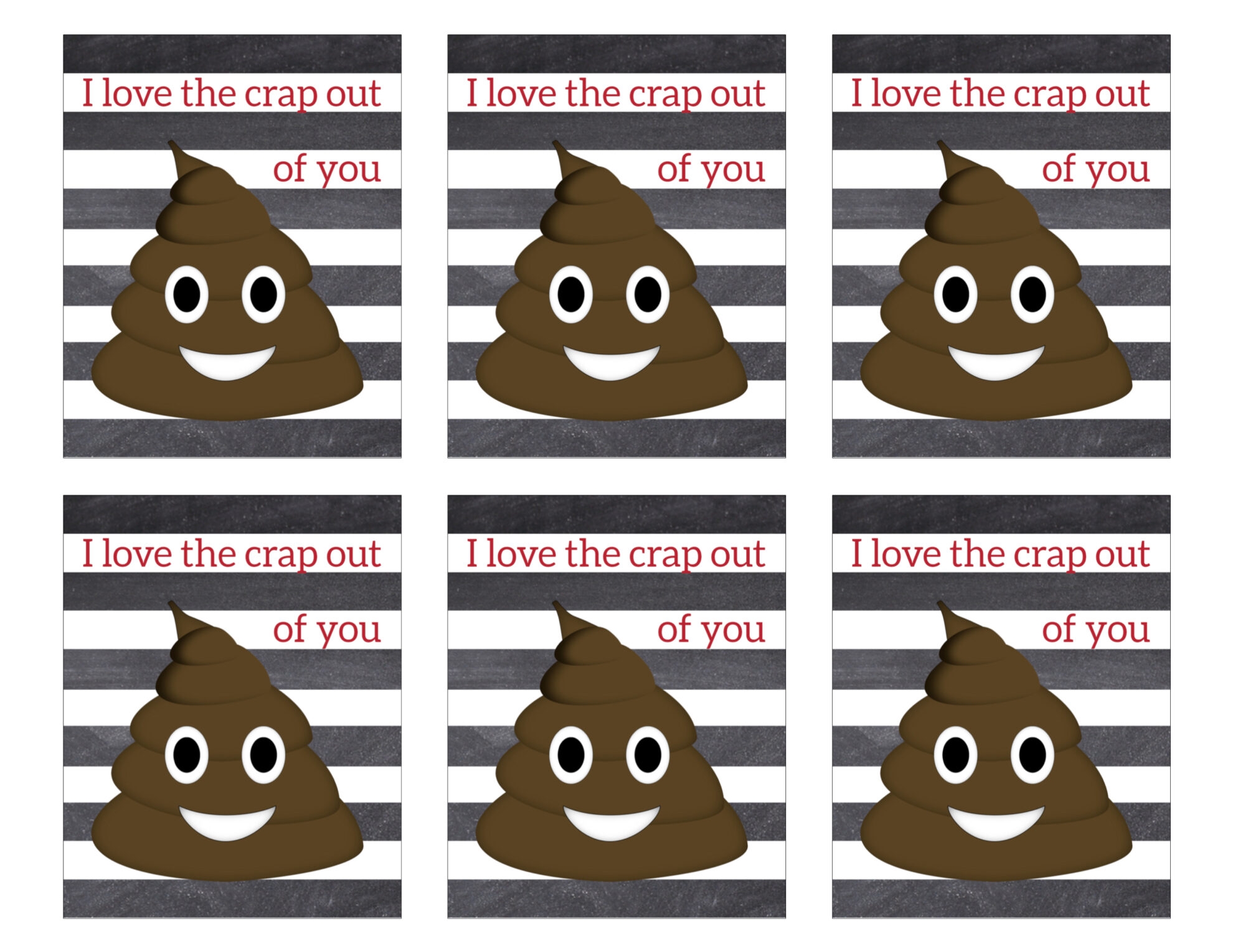 Free Poop Emoji Printables