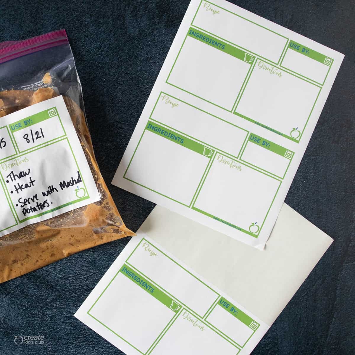 Printable Freezer Meal Labels Freezer Labels Create Kids Club