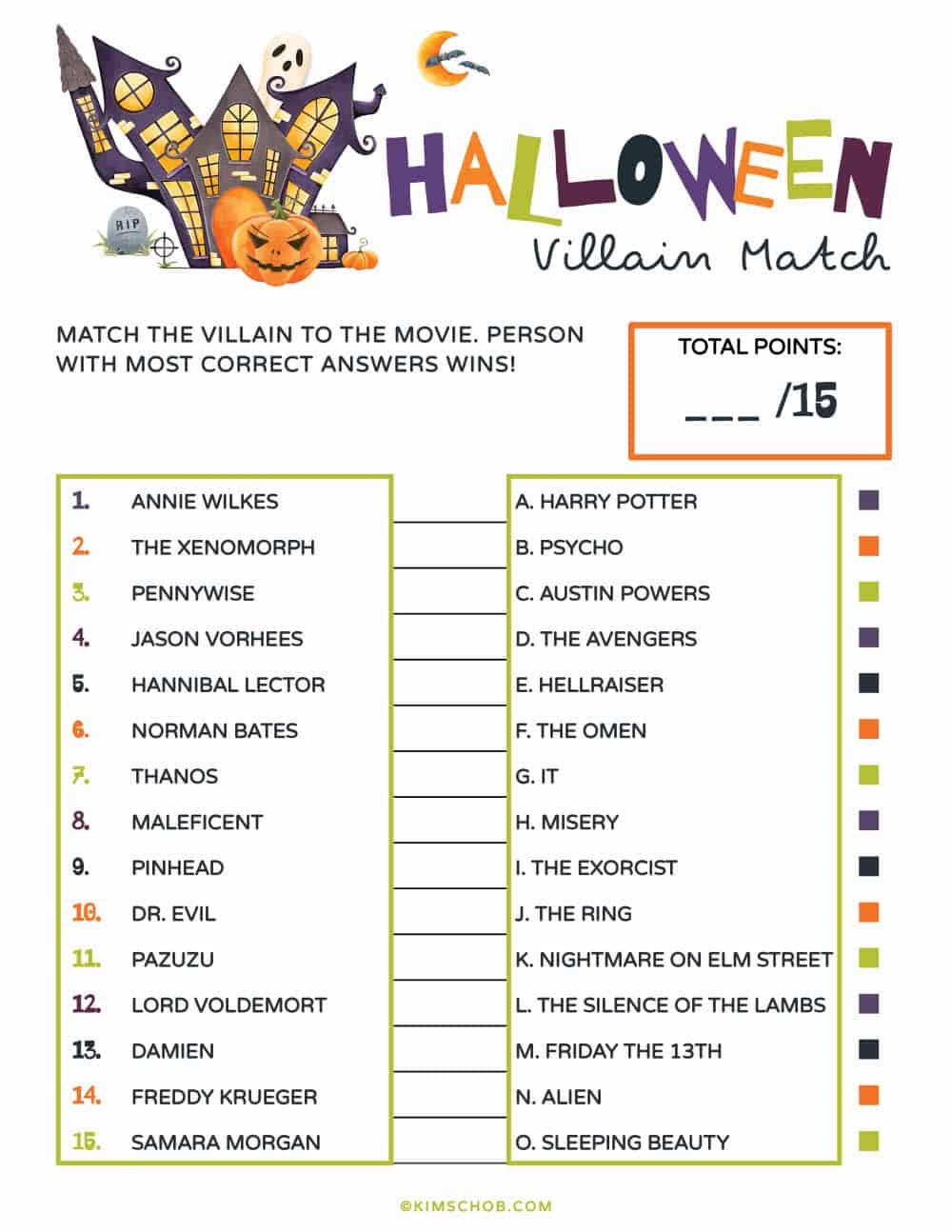 Halloween Printables Free Older Kids