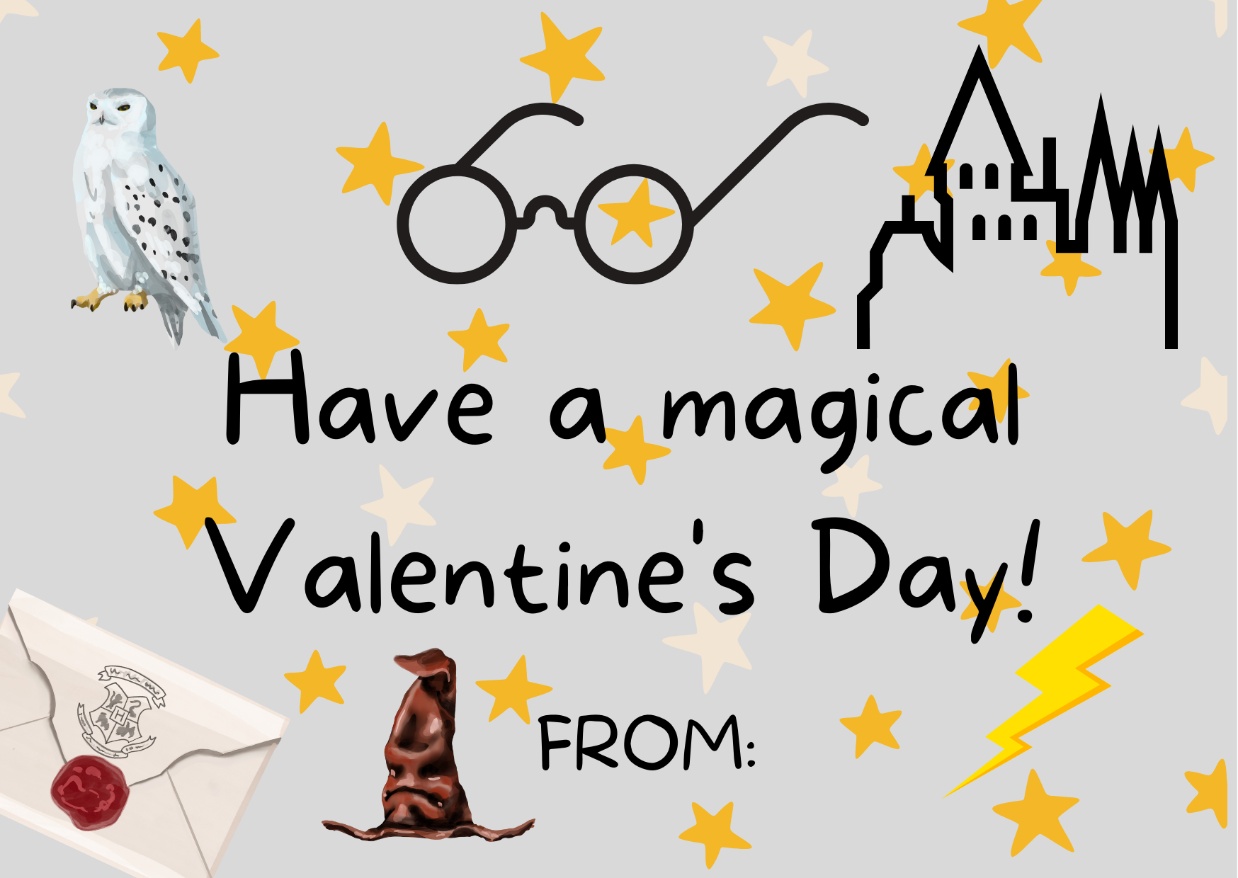 Printable Harry Potter Valentines Unique And Easy To Make With Magic Wand Pencils Seeing Dandy Blog