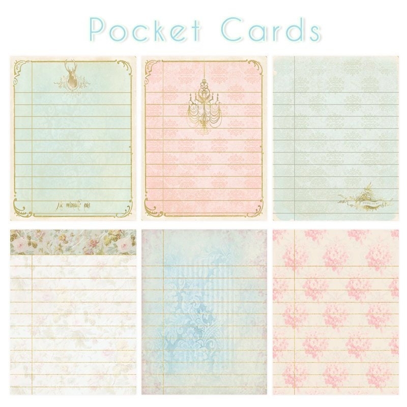 Printable Junk Journal Cards Printable Journaling Cards 3x4 Pocket Cards For Scrapbooking Planner Inserts Vintage Paper Journal Kit Etsy