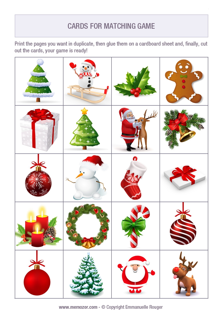 Free Printable Adult Memory Games
