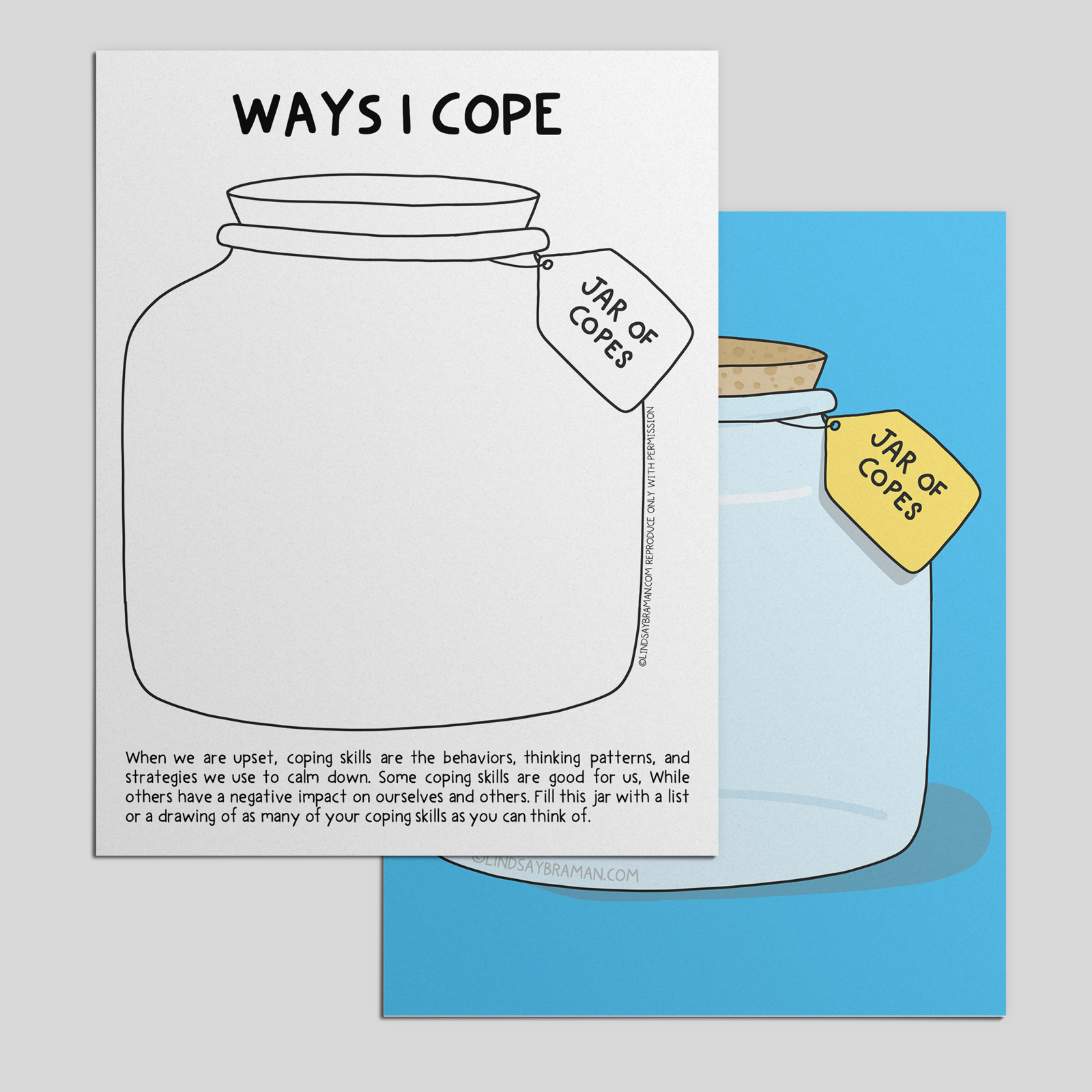 Printable PDF Download Positive And Negative Coping Skills Activity Worksheet For Developing Coping Skills LindsayBraman