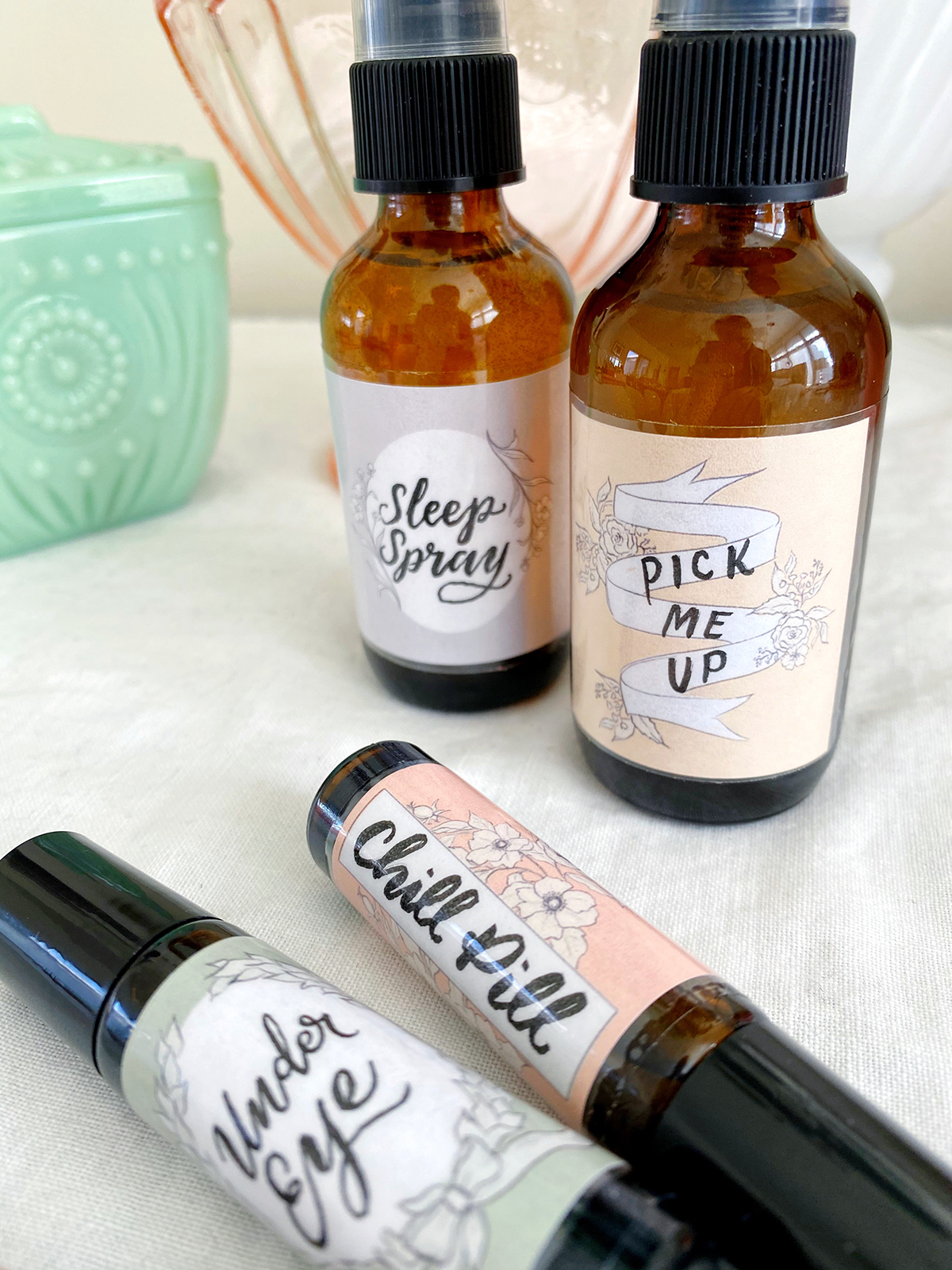 Printable Roll On And Spray Bottle Labels For Essential Oils Lily Val Living