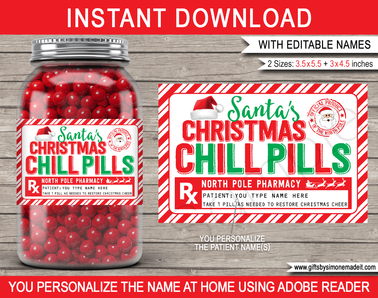 Free Printable Chill Pill Label
