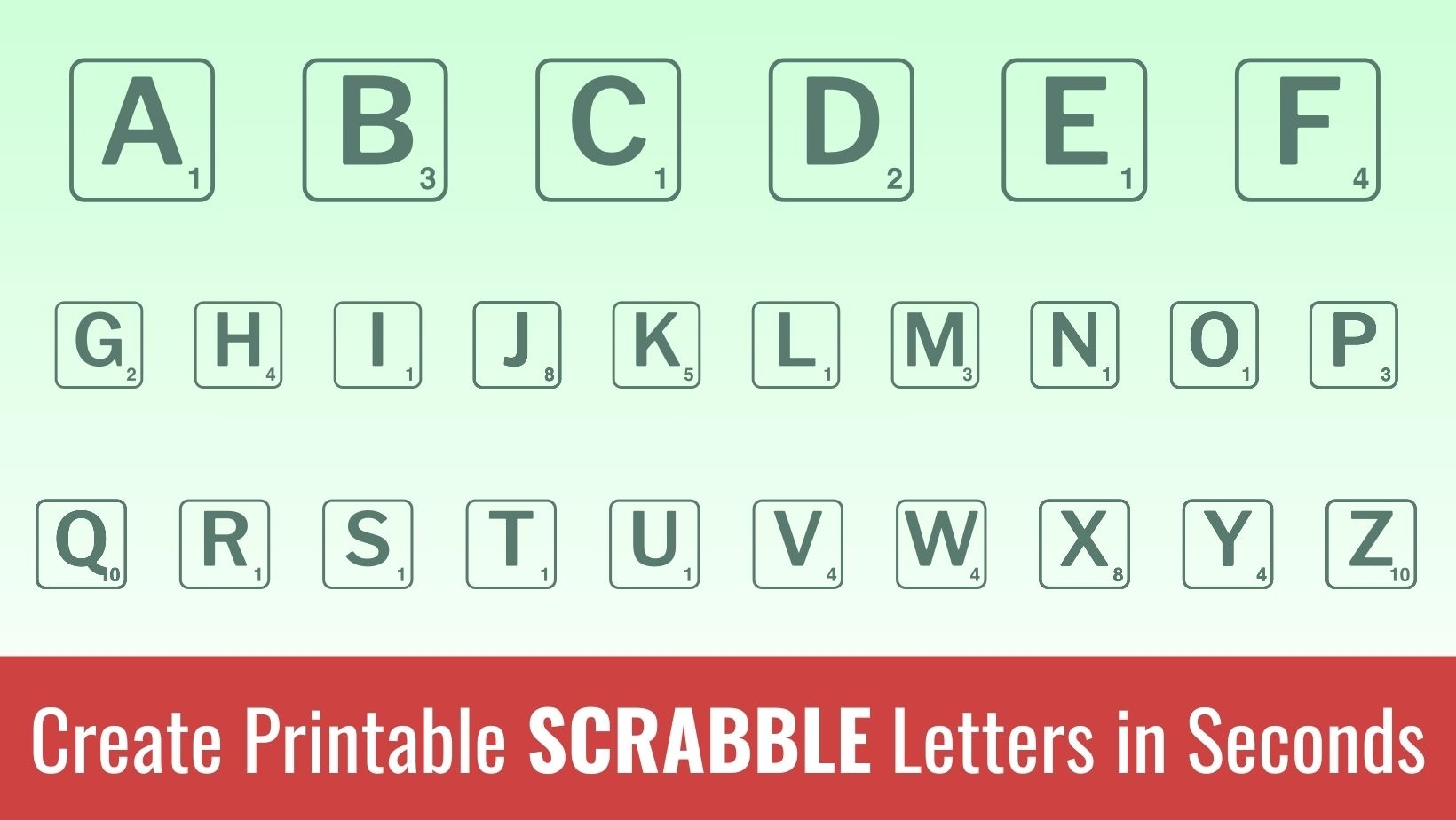 Printable Scrabble Letters Free Alphabet Font Letter Templates