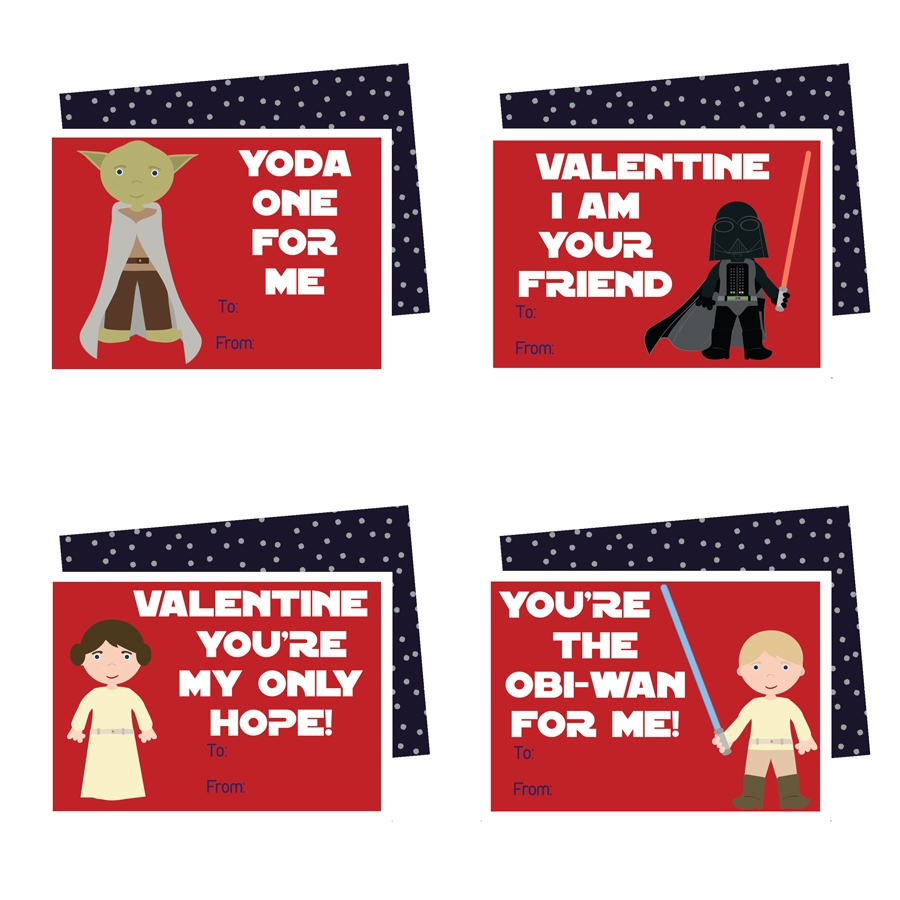 Printable Star Wars Valentines Cards Simply Noted