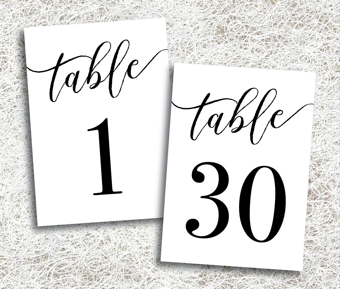 Printable Table Numbers 1 30 Instant Download Printable Wedding Table Numbers Events Banquet Anniversary Party FROST Set Etsy