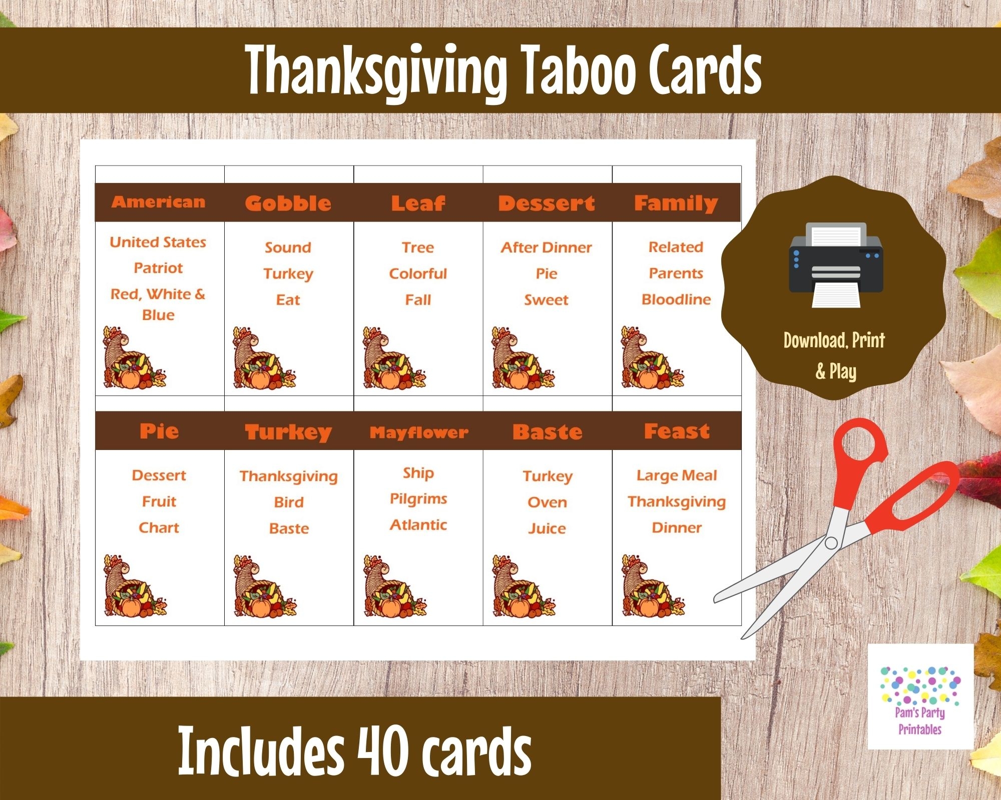 Printable Taboo Cards Free