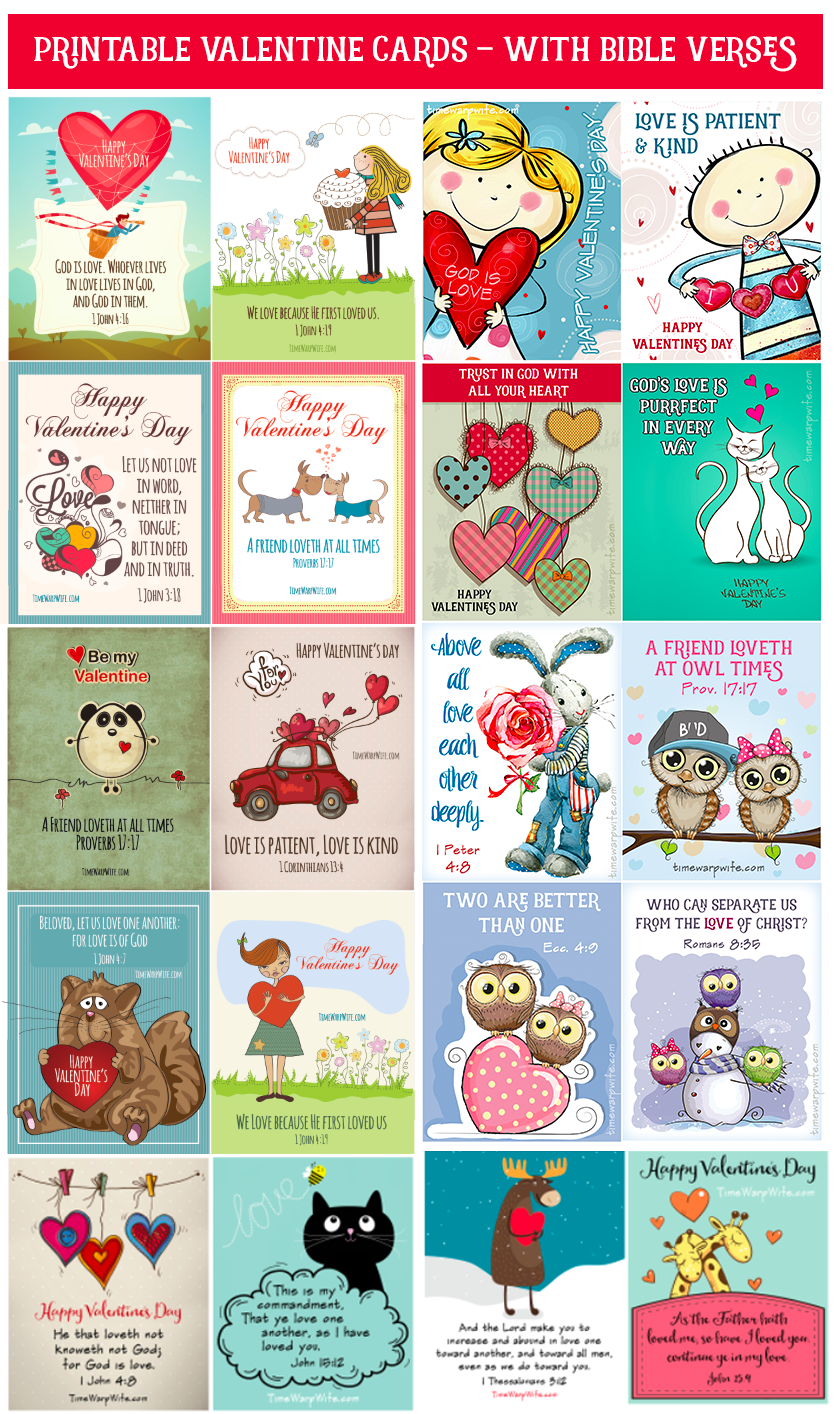 Printable Valentine Cards With Bible Verses Busy Books And More