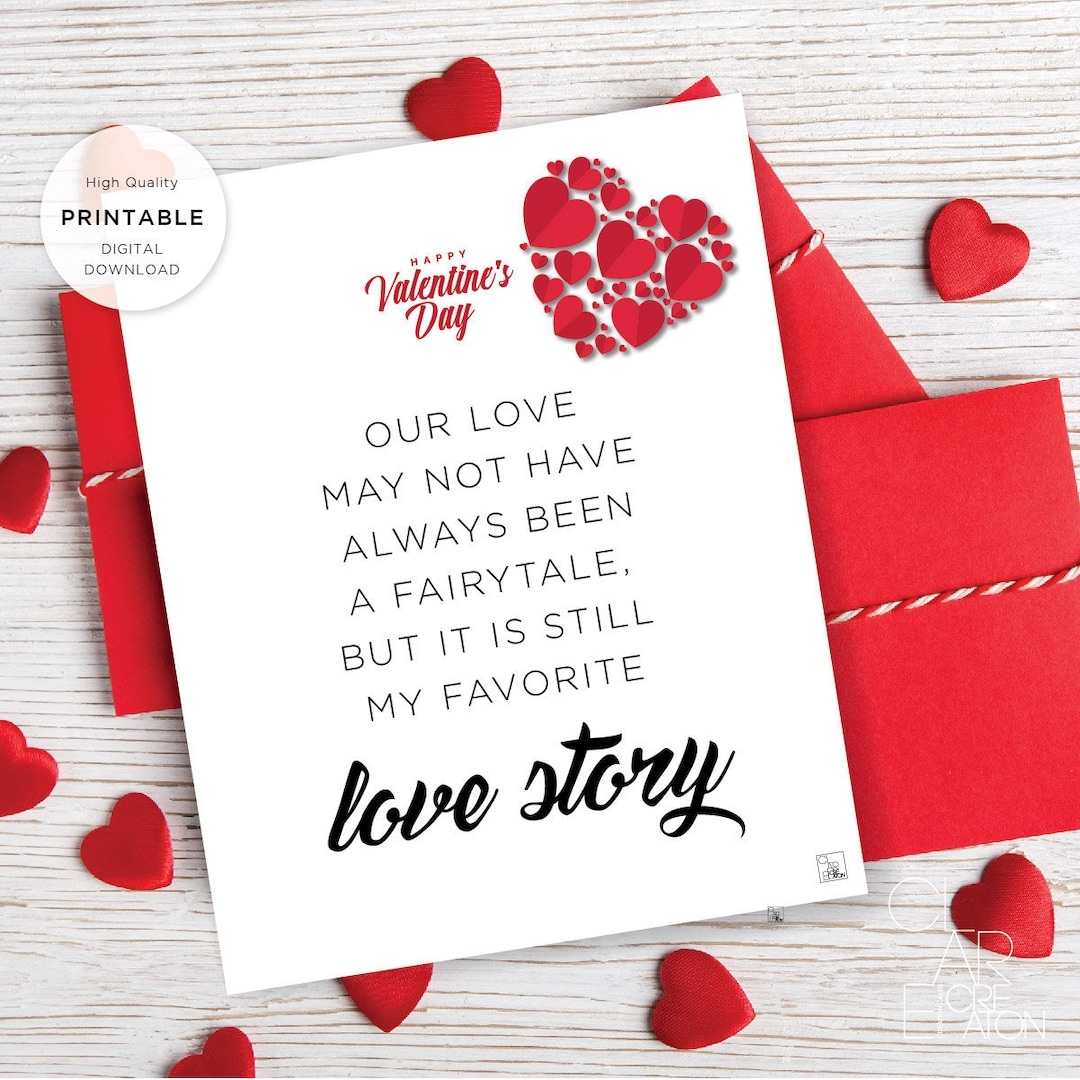 Printable Valentine s Day Letter Love Letter Valentines Anniversary Card For Husband Wife Boyfriend Girlfriend Digital Download 175 Etsy