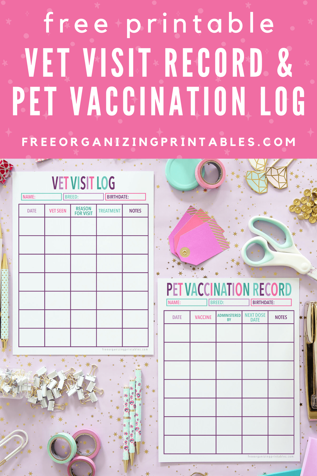Free Printable Pet Health Record