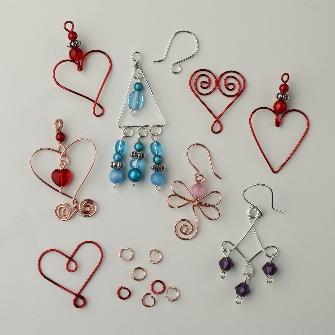 Printable Wire Jig Templates Dragonfly Heart Chandelier Earrings Pattern PDF Download Etsy