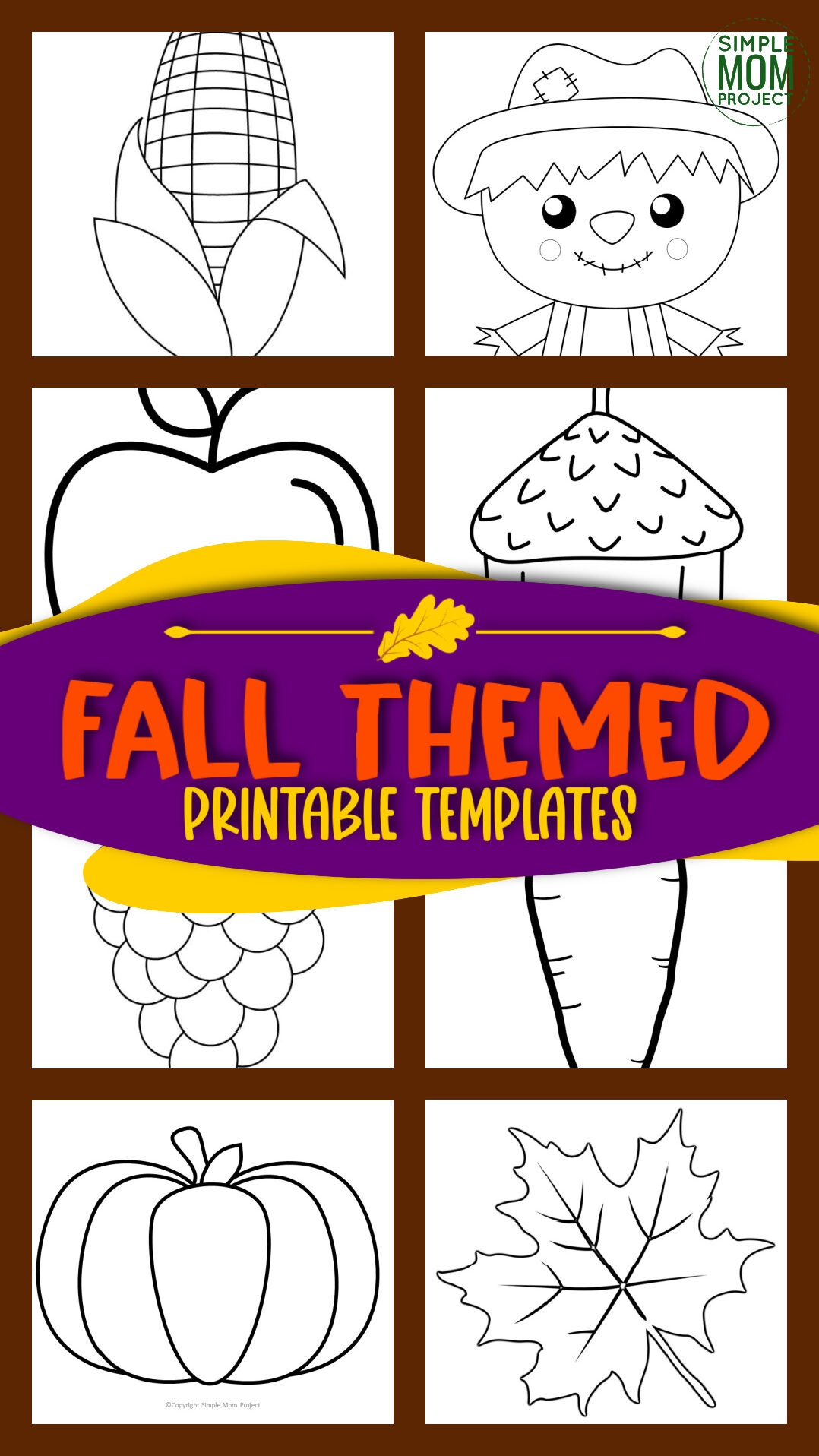 Pumpkin Templates In Large And Small Free Printable Outline Simple Mom Project