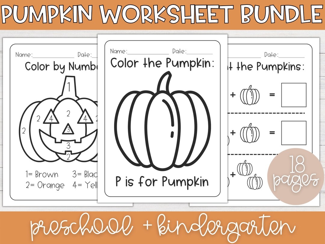 Free Pumpkin Worksheets Printable