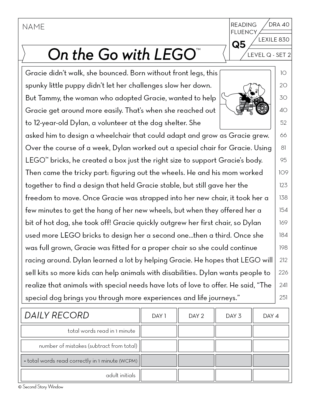 Free Printable Reading Fluency Tests
