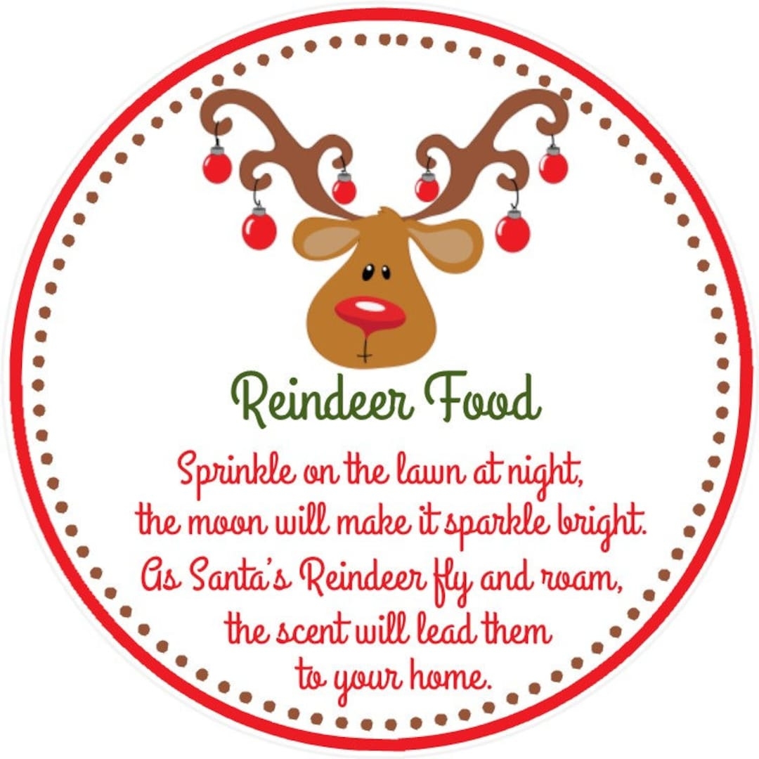 Reindeer Food Printable Free