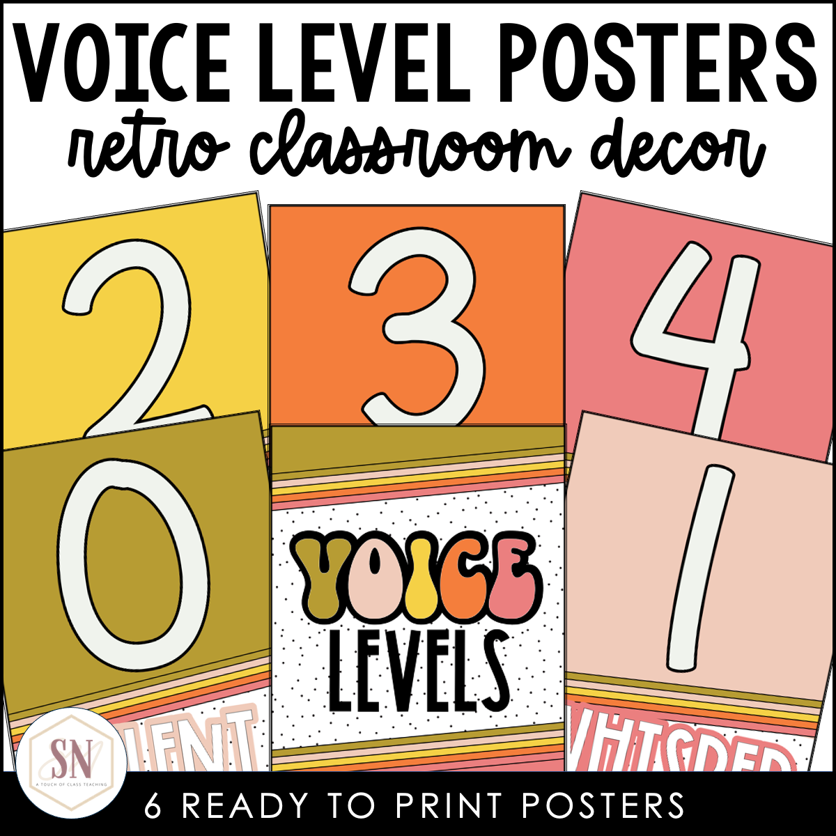Retro Voice Level Posters A Touch Of Class Teaching