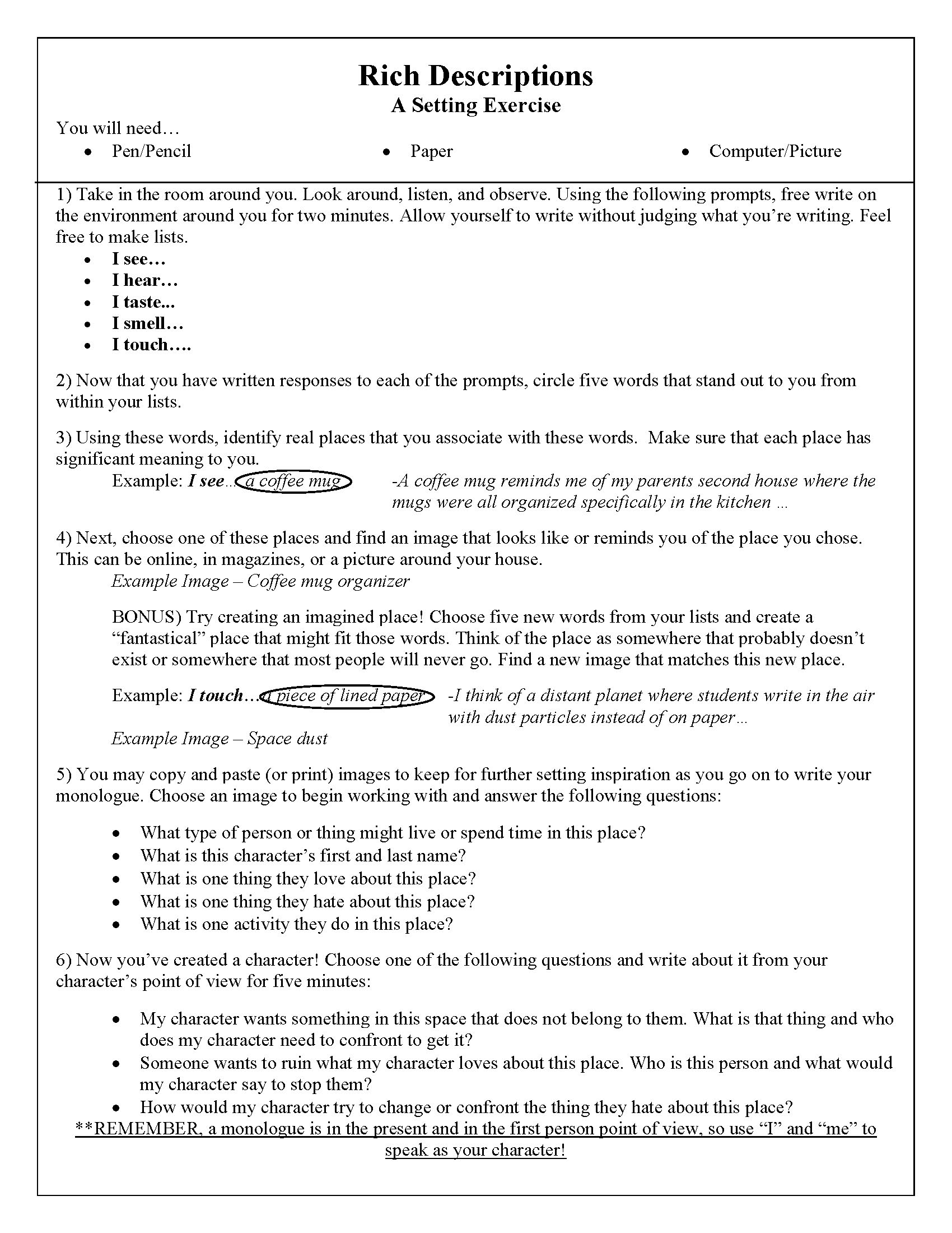 Rich Descriptions