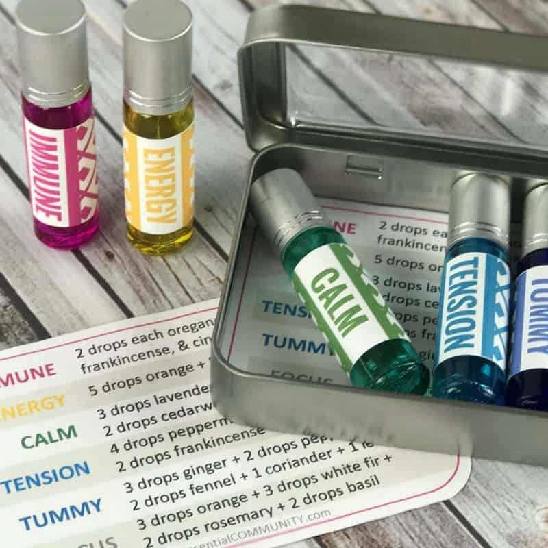 Roller Bottle Recipes Free Printable Labels One Essential Community