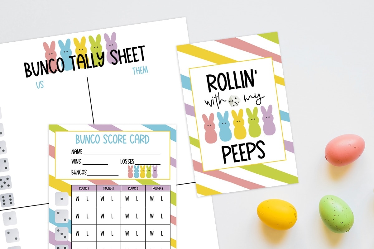 Rollin With My Peeps Easter Bunco Elva M Design Studio
