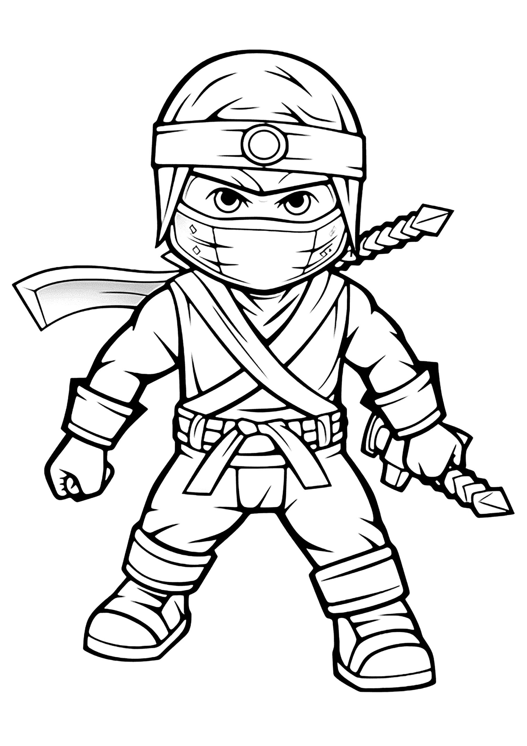 Samurai Ready To Attack Ninjago Coloring Pages For Kids