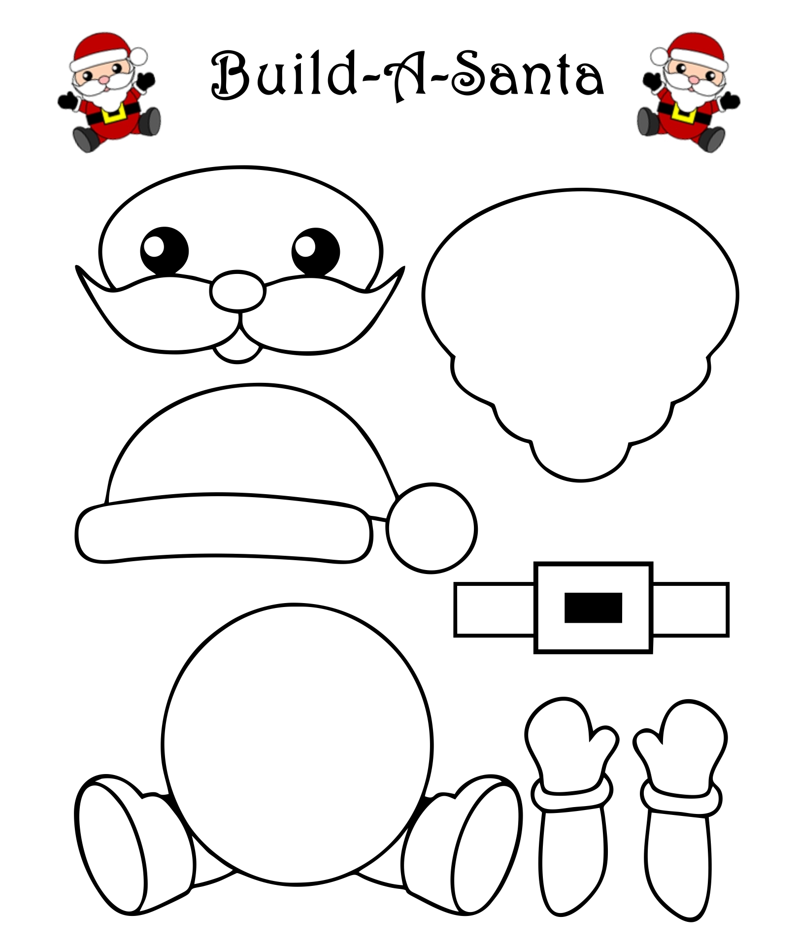 Santa Claus Template Craft 10 Free PDF Printables Printablee