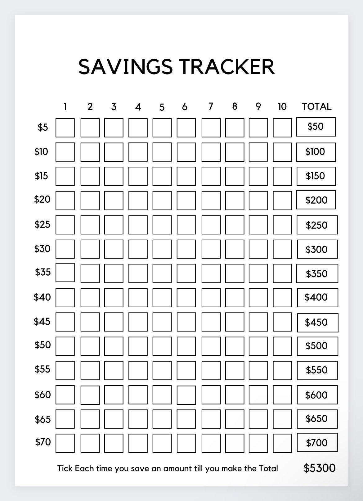 Saving Grid savings Challenge savings Chart save 5000 savings Log saving Challenge savings Tracker savings Pot savings 52 Week Challenge Etsy