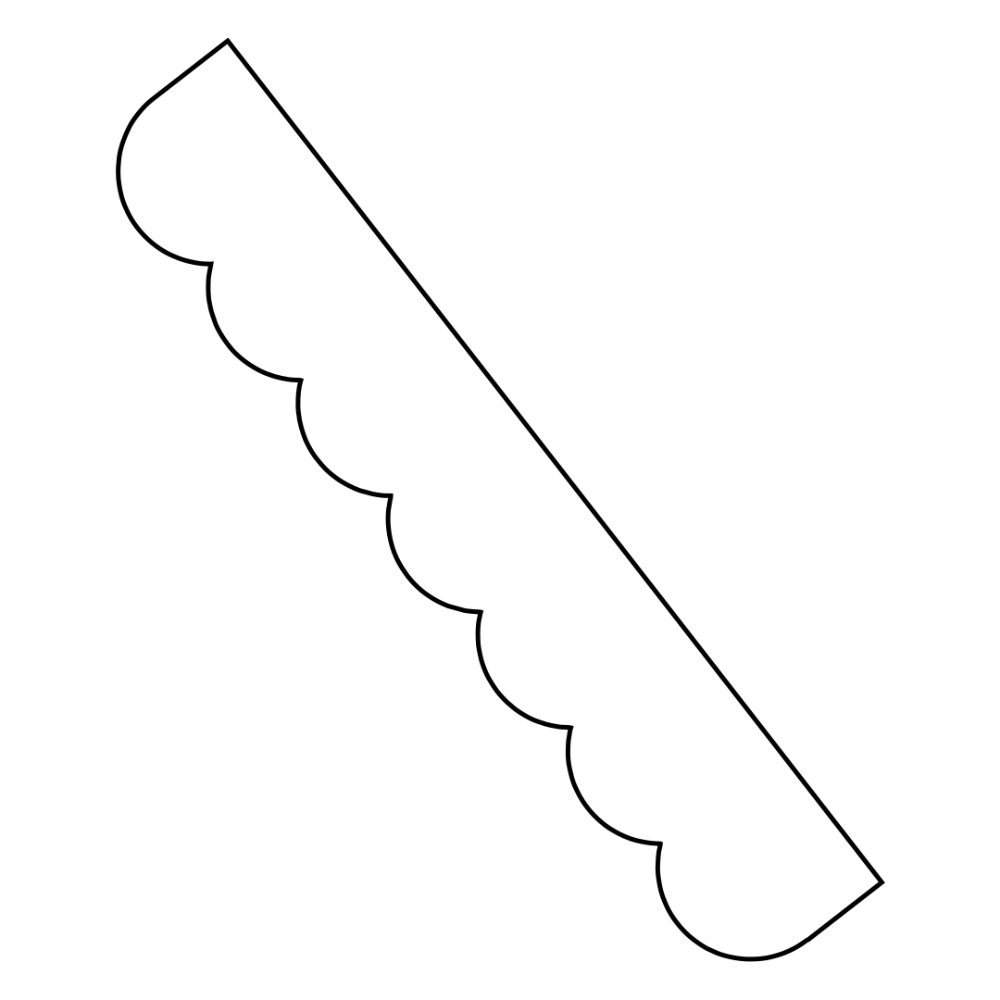 Scalloped Edge Pattern Template Templates Printable Free Template Printable Leaf Outline