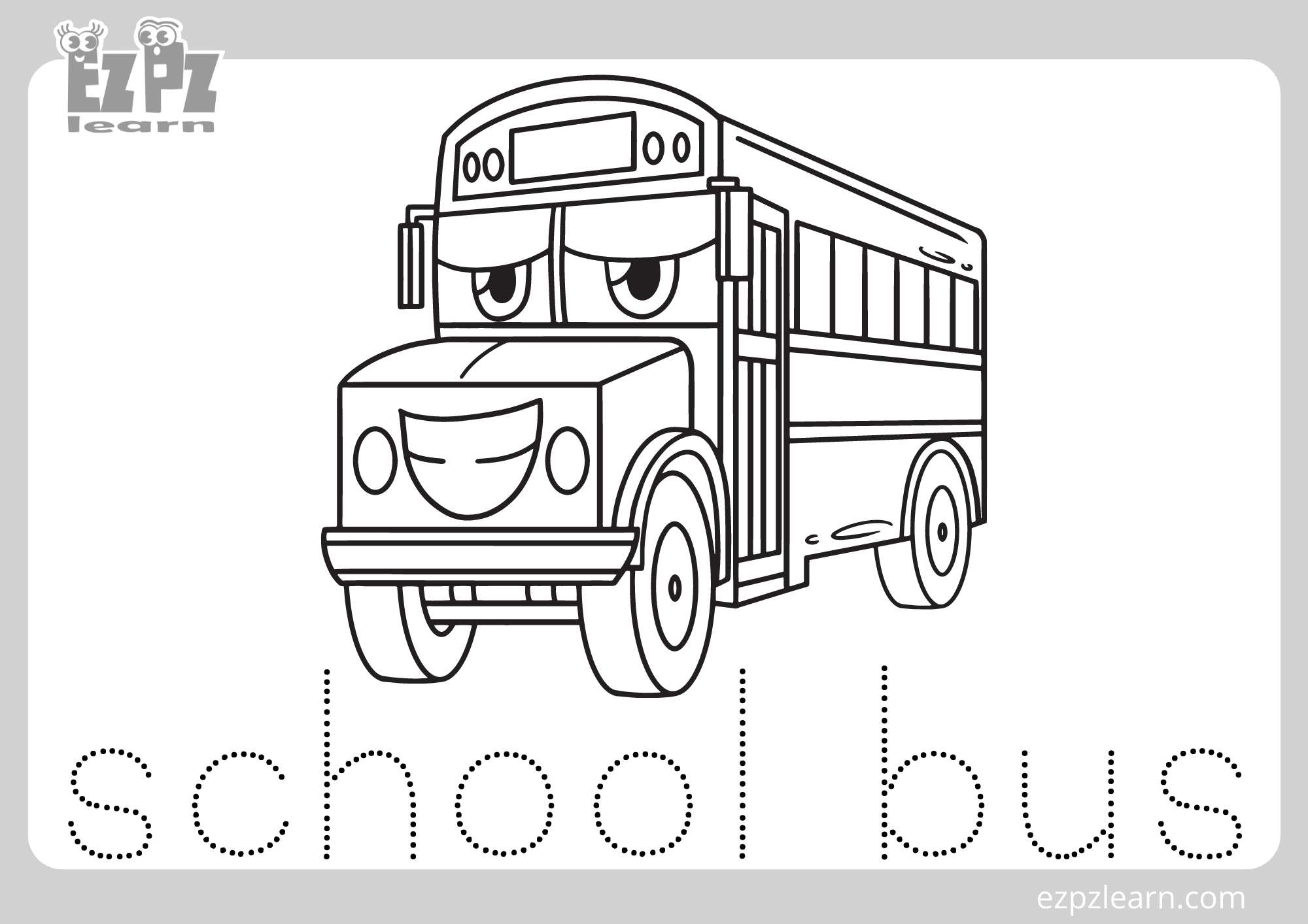 Free Printable School Bus