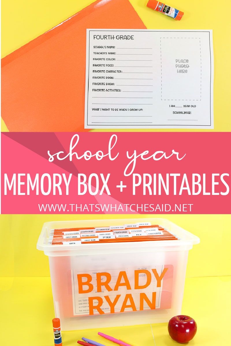 Free Printable Memory Box Labels