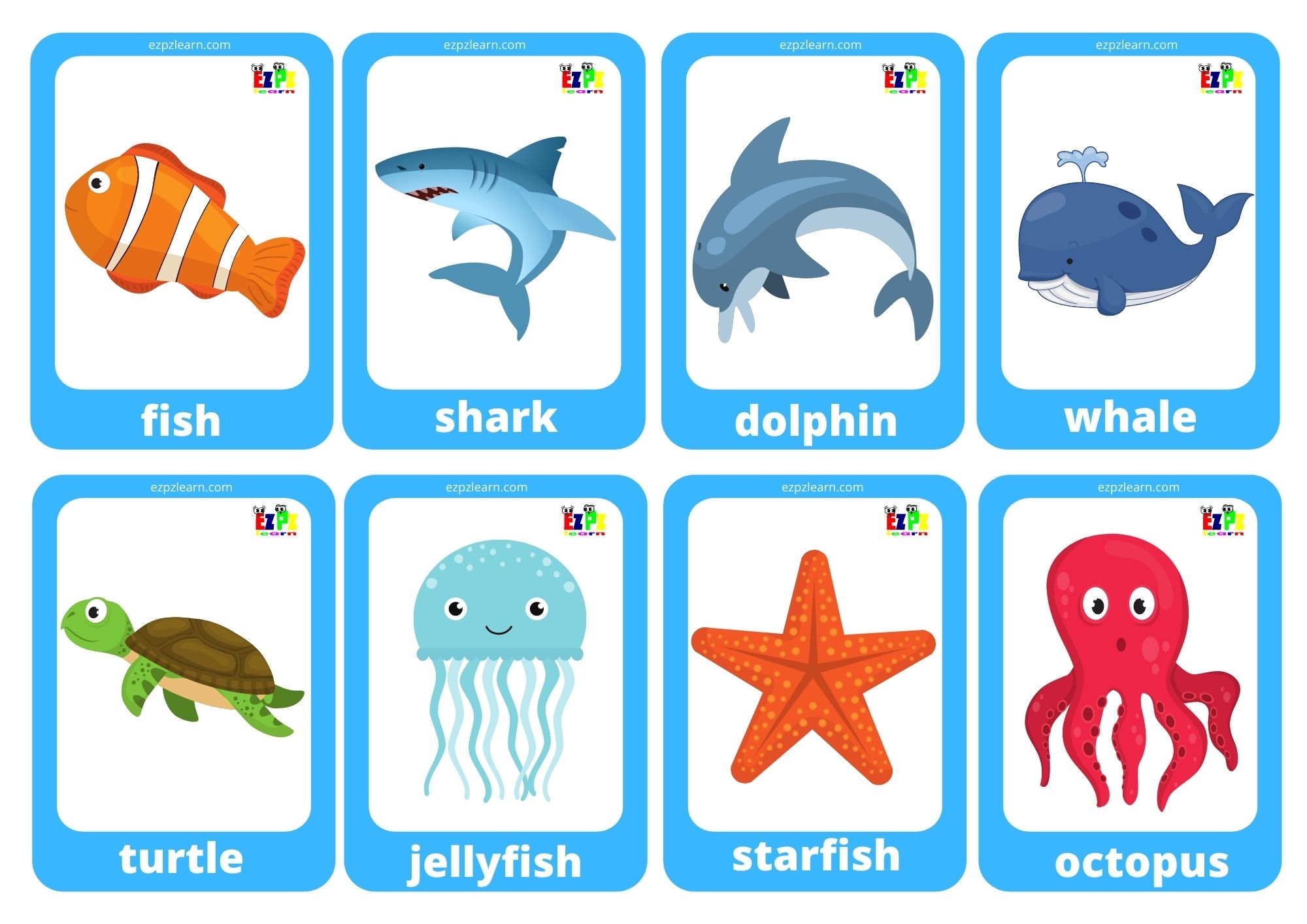 Free Printable Sea Creatures