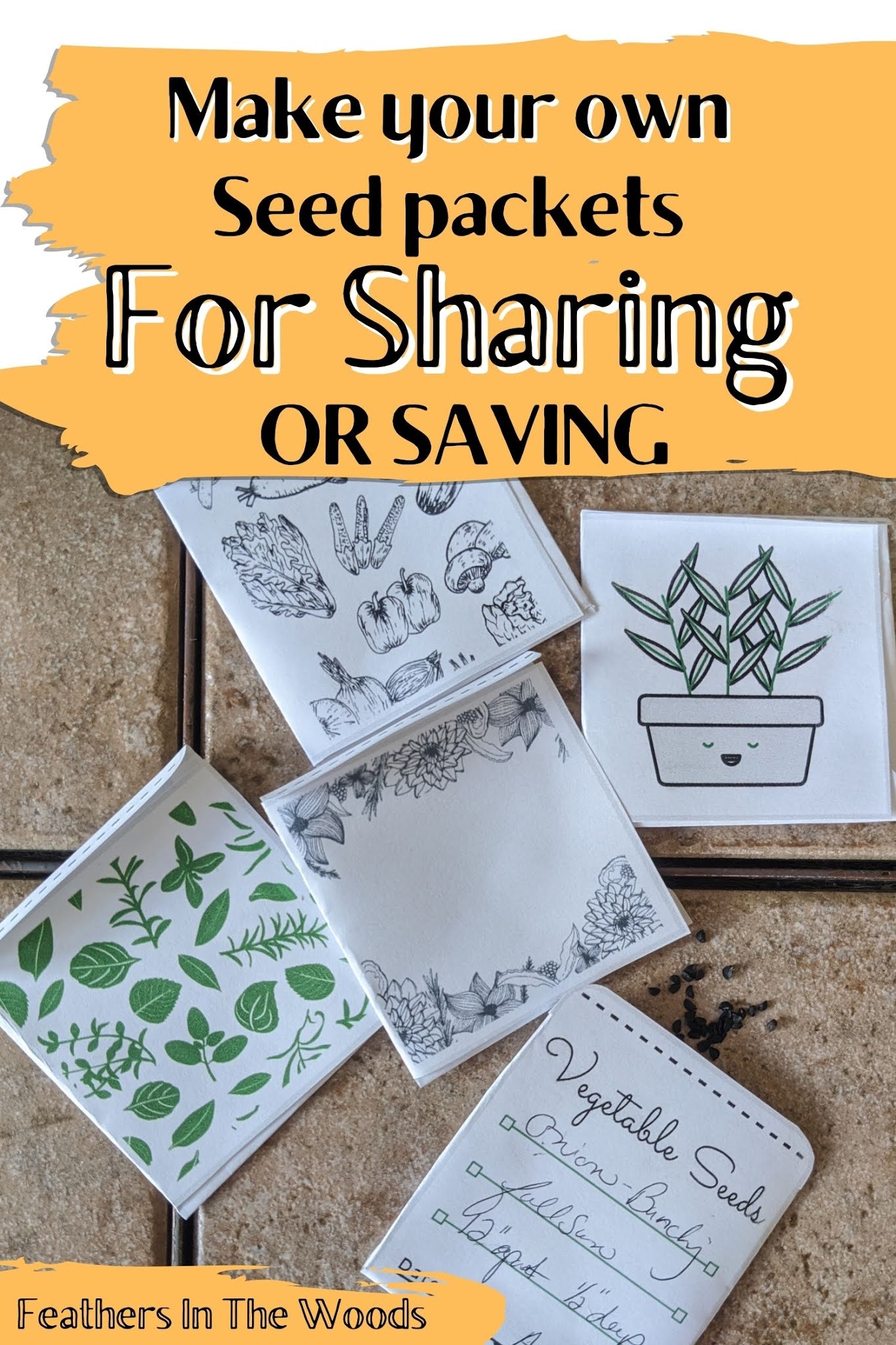 Seed Sharing Envelope DIY Feathers In The Woods