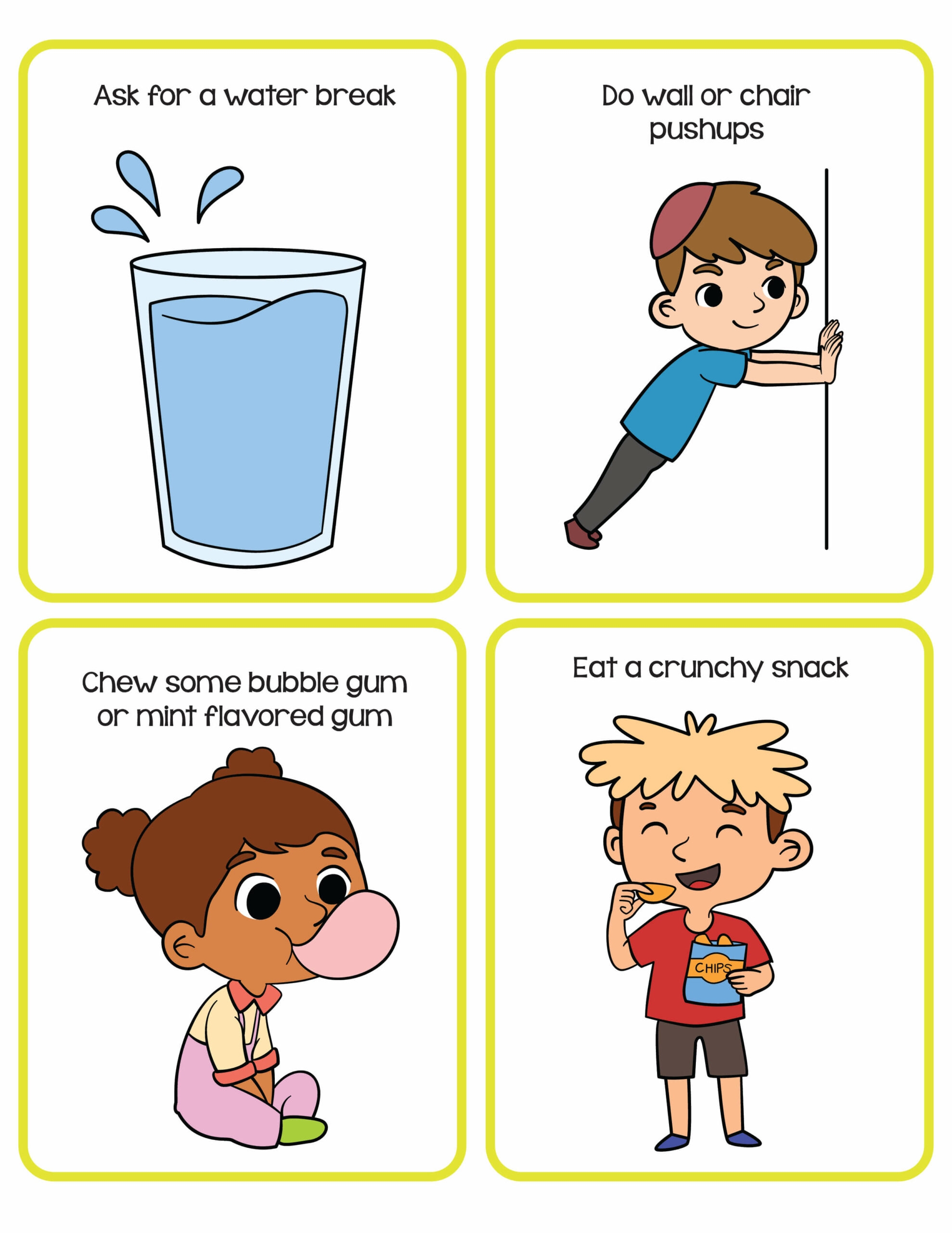 Sensory Break Cards For Home Classroom Digital Download Sensory Processing Explained