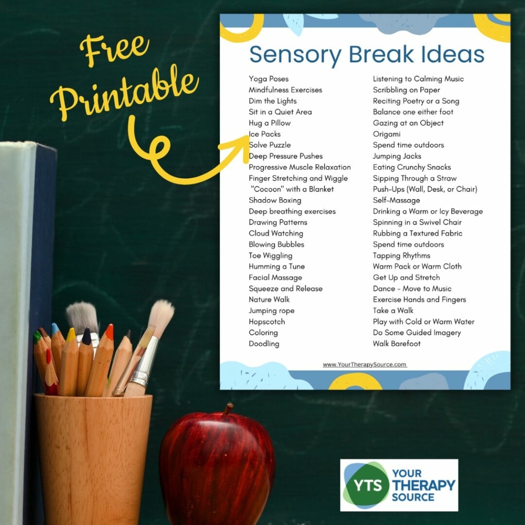 Sensory Breaks Free Printable Your Therapy Source