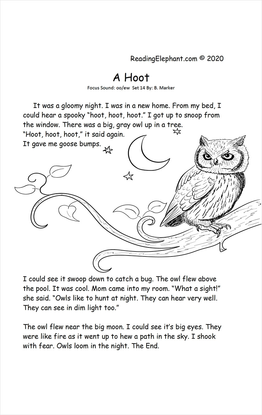 Series 14 Oo ew Series 8 Decodable Books Reading Elephant Printable Phonics