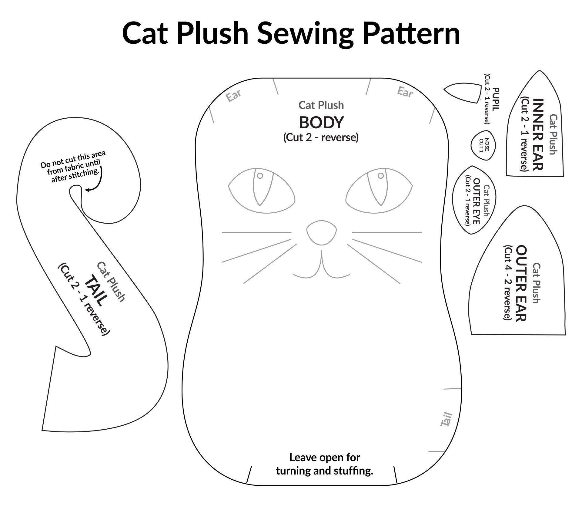 Sewing Patterns Cat 14 Free PDF Printables Printablee