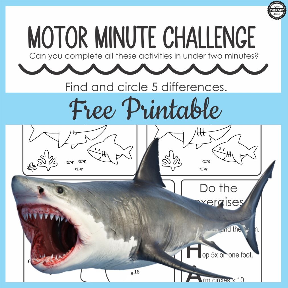 Shark Worksheet PDF Freebie Your Therapy Source