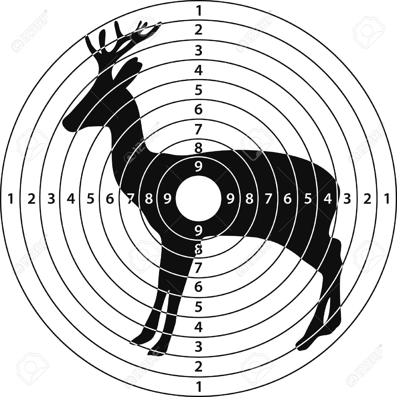 Shooting Target Roe Deer For Shooting Range Vector Illustration For Print Or Website Design Royalty Free SVG Cliparts Vectors And Stock Illustration Image 64318397 