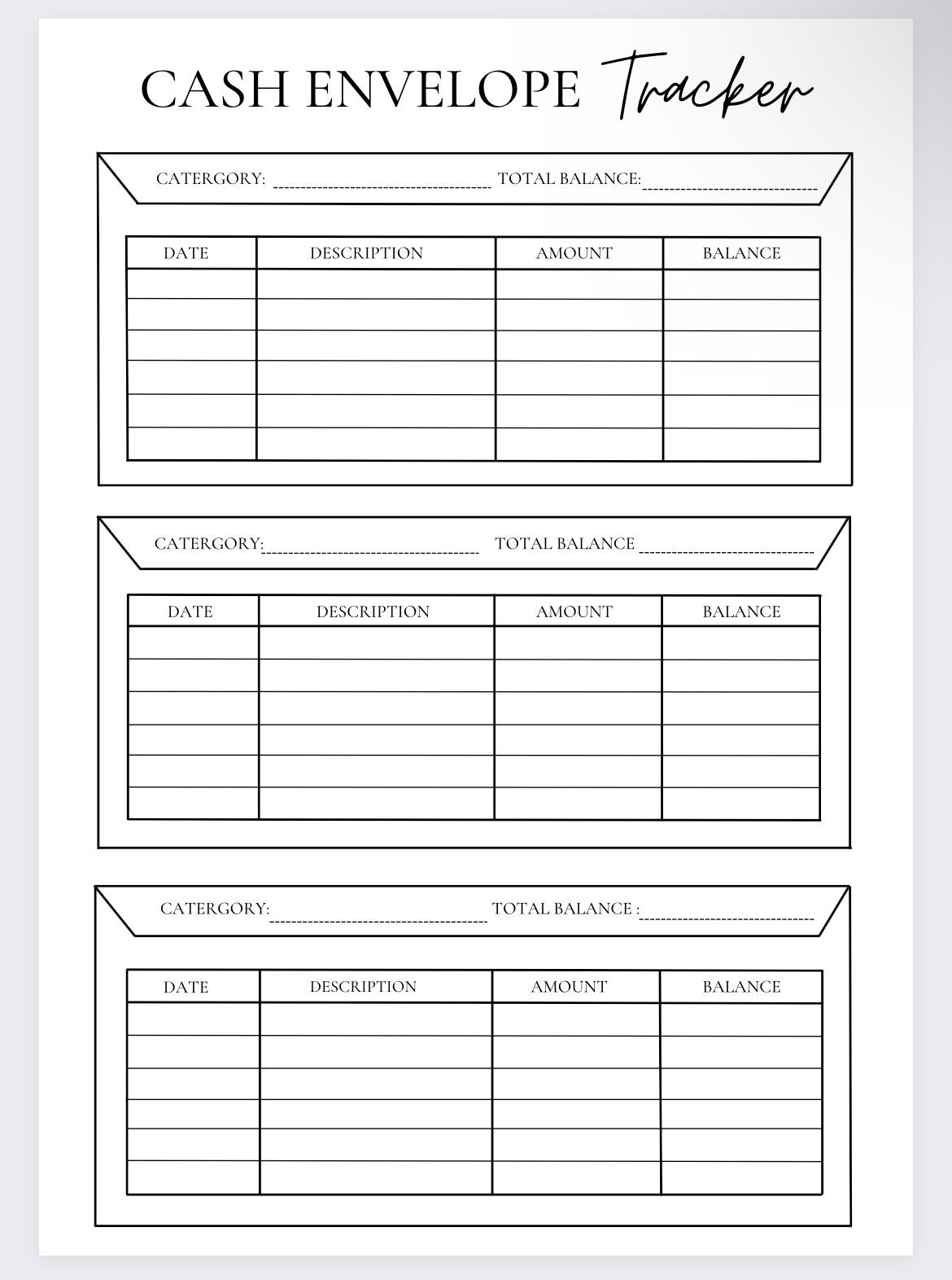 Free Printable Cash Budgeting Envelopes