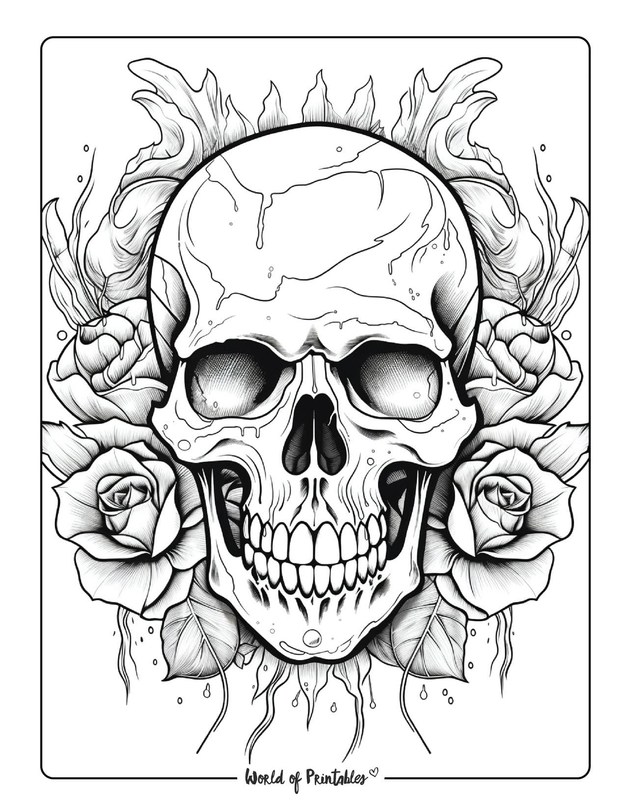 Skull Coloring Pages World Of Printables
